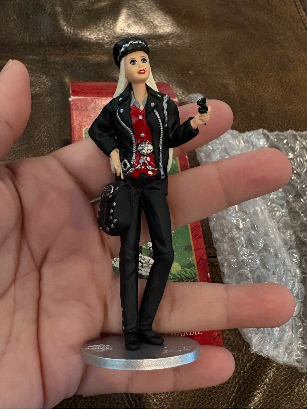 Vintage hallmark keepsake ornament harley davidson barbie 2000 NIB